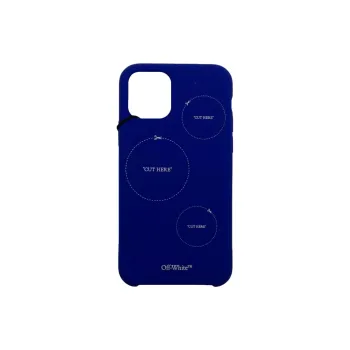OFF WHITE Made Of Plastic Blue Cutting, Highly Effective Phone Cases For IPhone 11 Pro Solid Color
