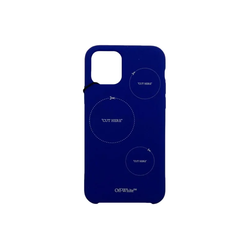 OFF WHITE Made Of Plastic Blue Cutting, Highly Effective Phone Cases For IPhone 11 Pro Solid Color-0