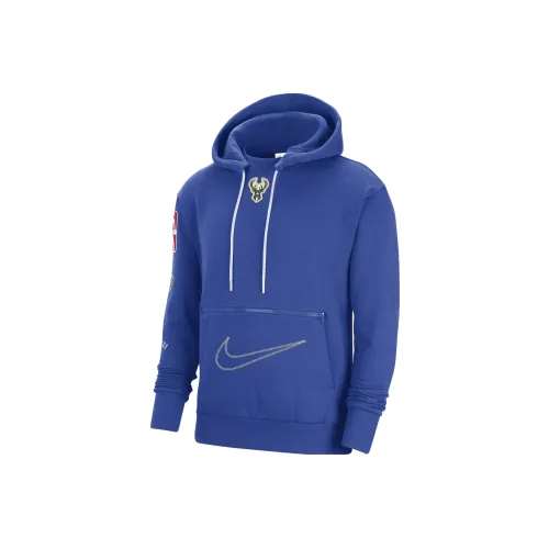 Nike Nba Milwaukee Bucks Courtside City Edition Fleece Hoodie