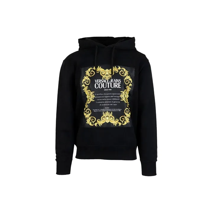 VERSACE JEANS COUTURE Baroque Logo Printed Hoodie-0