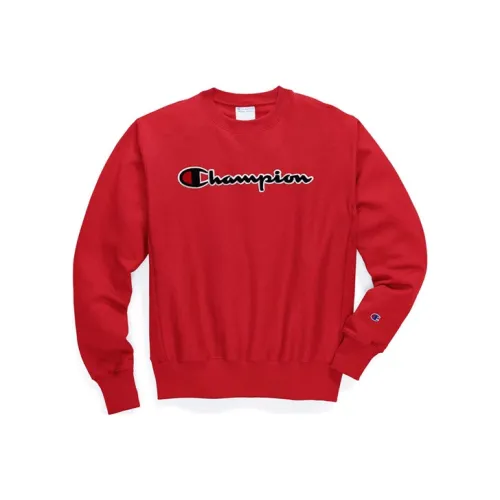 Champion Logo Fleece Sweatshirt Red