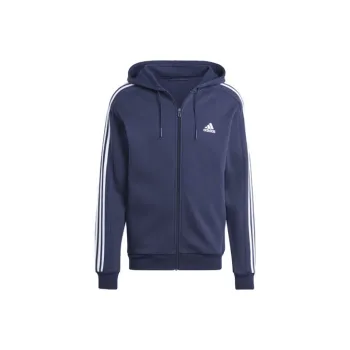 Adidas Free Shipping With AdiClub Essentials Fleece 3 Stripes Full Zip Hoodie