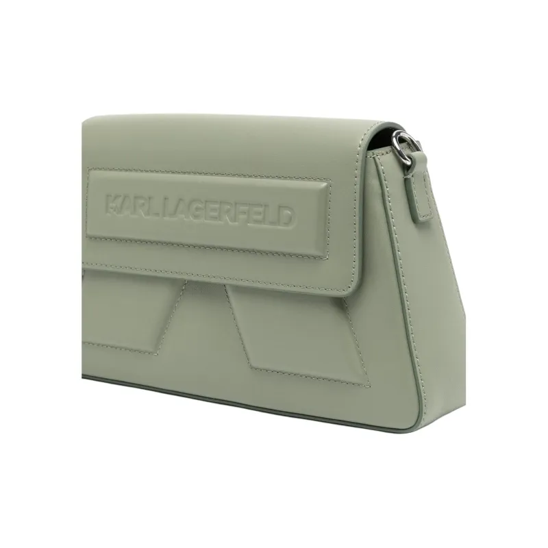KARL LAGERFELD Calfskin Shoulder Bag Women's Khaki Green-2