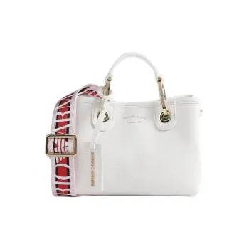 EMPORIO ARMANI PU Tote Bag, Shopping Bag, Shoulder Bag, Crossbody Bag, Handbag Mini Women's White