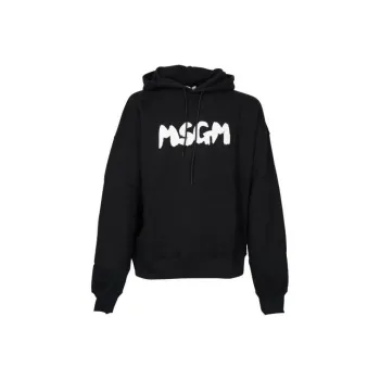 MSGM Logo Printed Drawstring Hoodie
