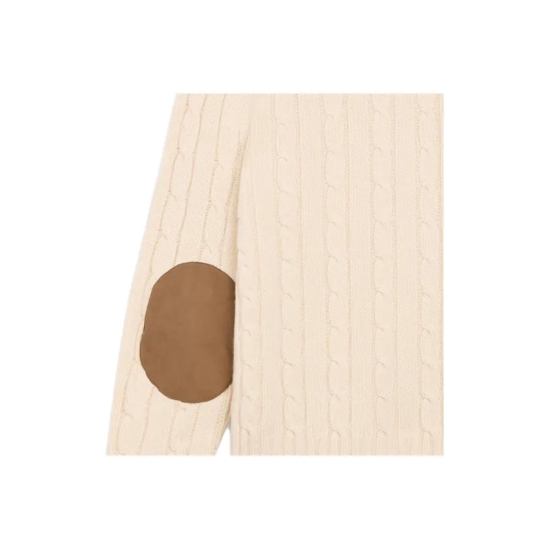 CELINE Cable knit Triomphe Cardigan In Cashmere-4