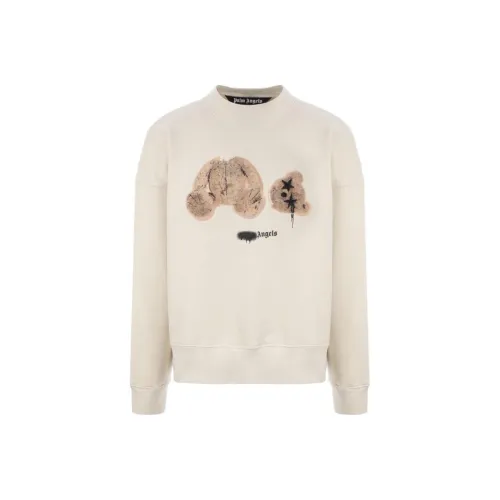 PALM ANGELS Bear Print Sprayed Logo Sweatshirt