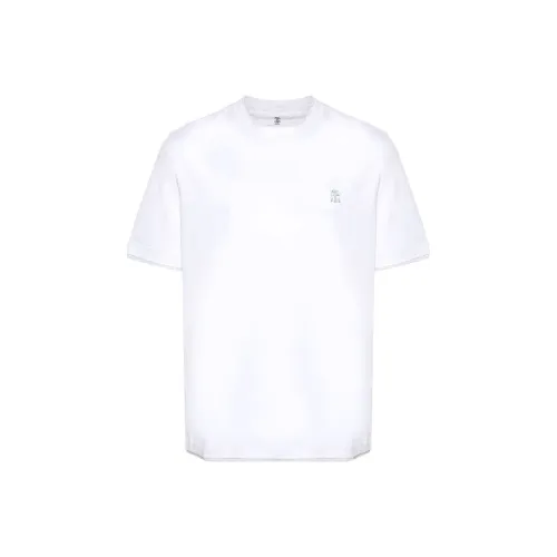 Brunello Cucinelli Logo Embroidered Layered T Shirt