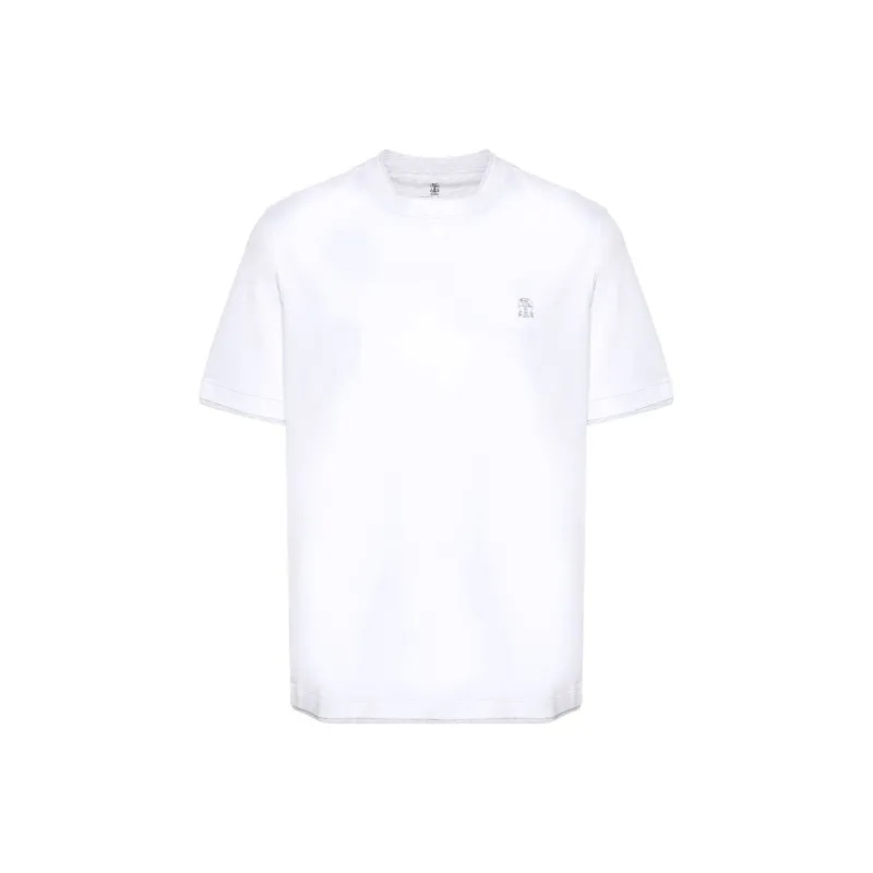 Brunello Cucinelli Logo Embroidered Layered T Shirt-0