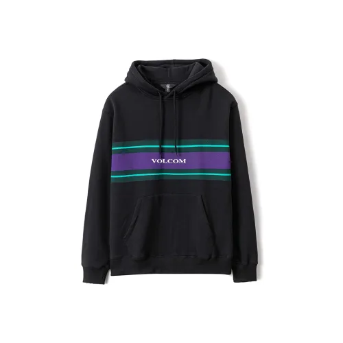 VOLCOM Moderate Hooded Fitted Regular Sweatshirt Unisex Black