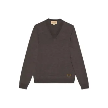 GUCCI Horsebit detail Mélange Jumper