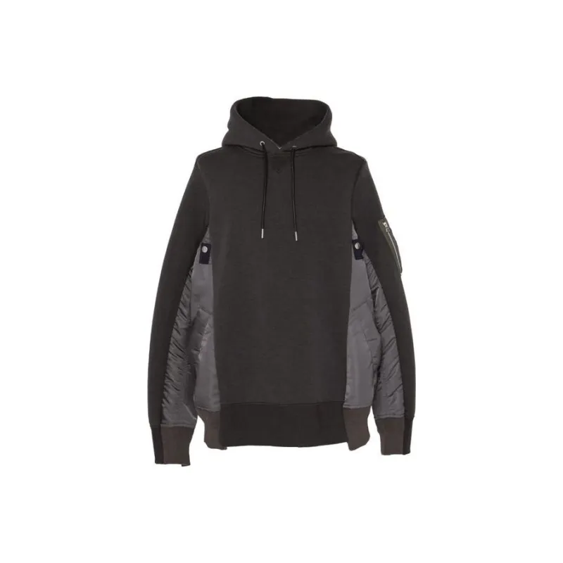 Sacai X Sponge Sweat Panelled Hoodie-0