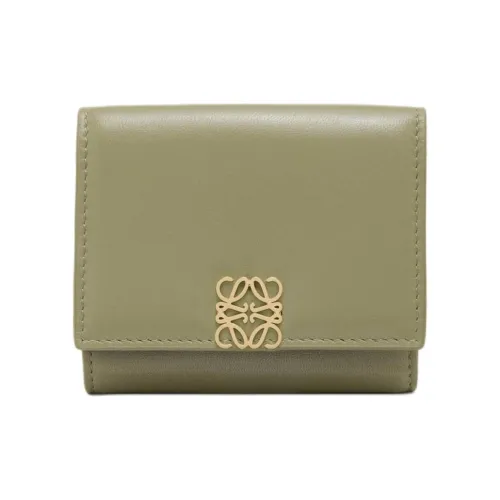 LOEWE Anagram Lambskin Wallet Women's Eucalyptus Green