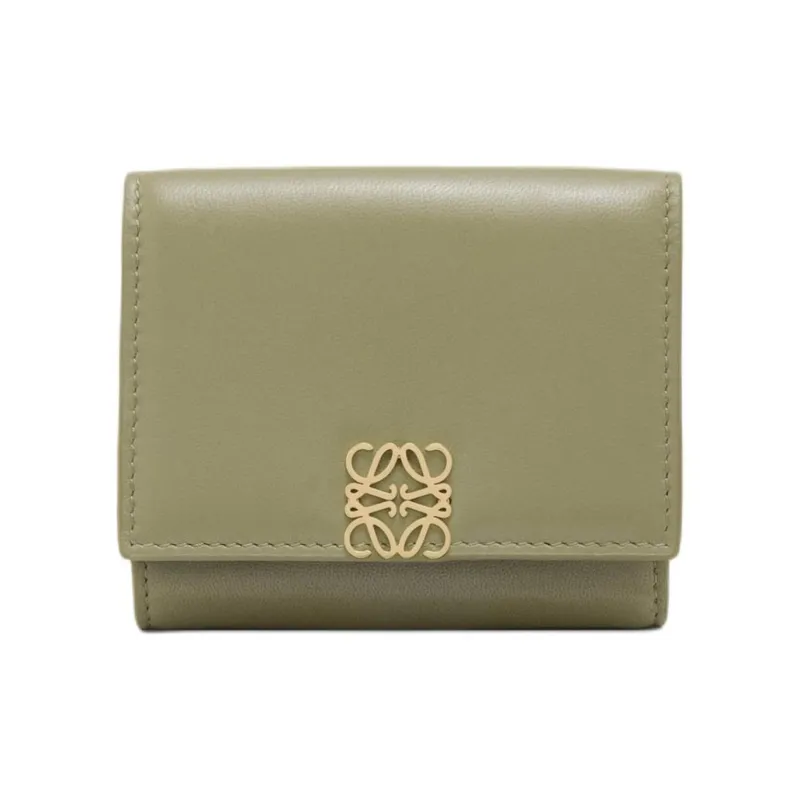 LOEWE Anagram Lambskin Wallet Women's Eucalyptus Green-0