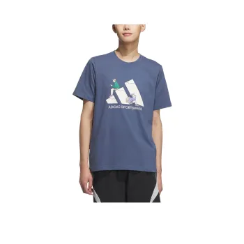 Adidas GRAPHIC SHORT SLEEVE T SHIRT T Shirt Men's Gray Blue