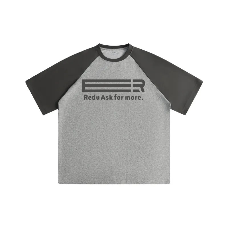REDU T-Shirt Unisex White & Navy Blue Sleeves-2