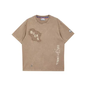 JACK JONES· x NBA T Shirt Men's Red Brown