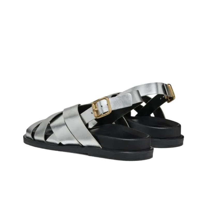 GEOX One Strap Sandals Women's Silver-3