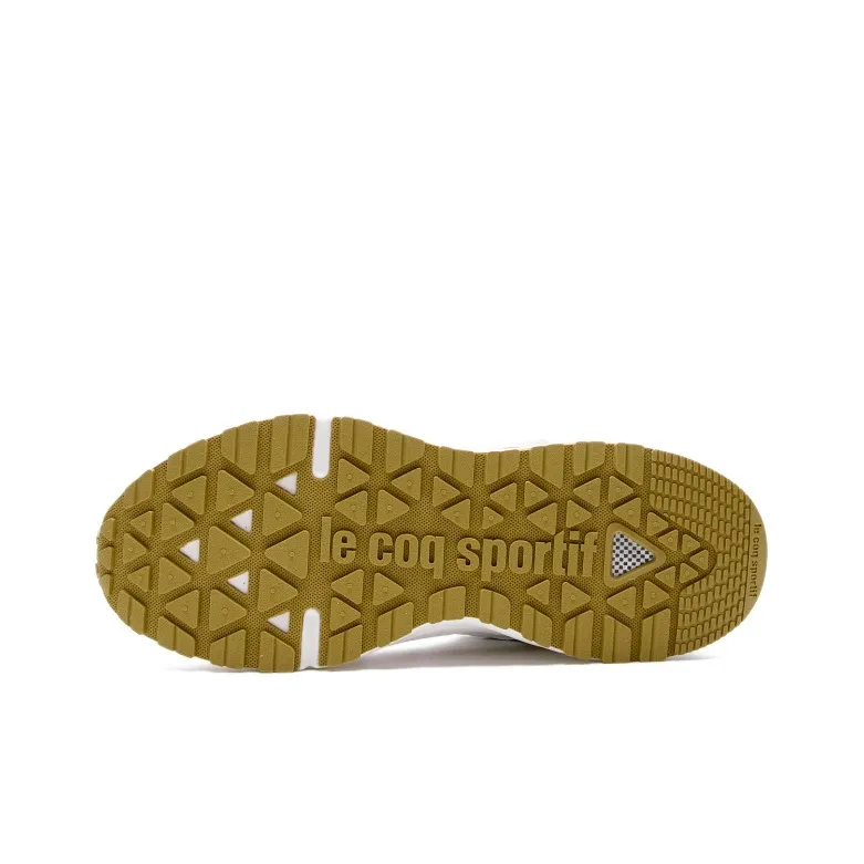Le Coq Sportif LCS R990 Lightweight And Breathable Low Top Chunky Sneakers Unisex Khaki White-4