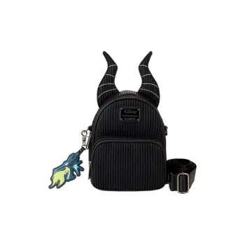 Loungefly Corduroy Crossbody Backpack Unisex Black