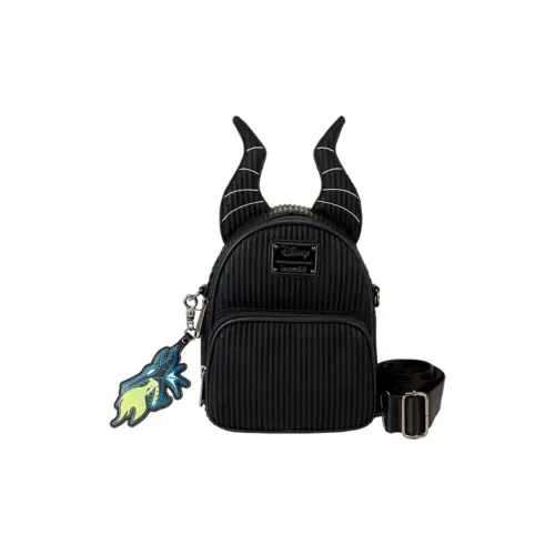 Loungefly Corduroy Crossbody Backpack Unisex Black