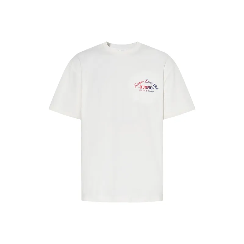 KUMPOO Cool Feather Series T Shirt Unisex White-0
