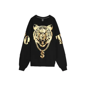 TCH Sweatshirts Unisex Black Base Gold Logo