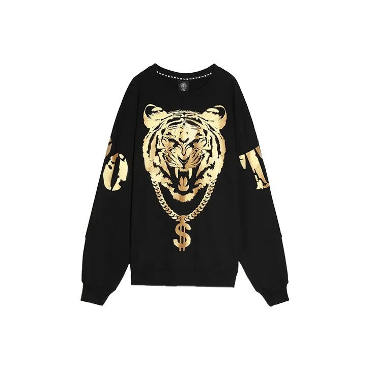 TCH Sweatshirts Unisex Black Base Gold Logo-0