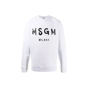 MSGM Logo print Crew Neck Sweatshirt
