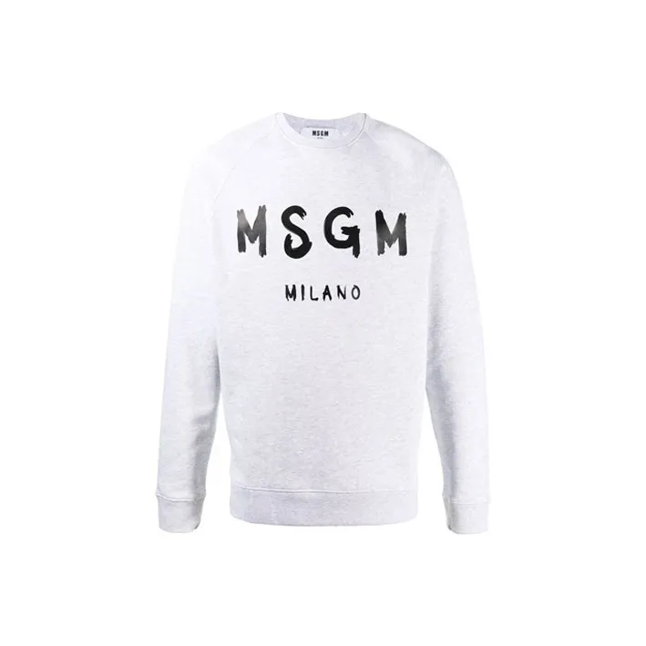 MSGM Logo print Crew Neck Sweatshirt-0