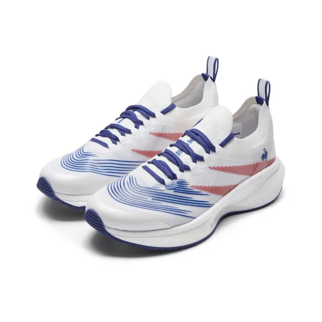Le Coq Sportif Cushioning And Breathable Low Top Running Shoes Unisex White Blue Red-1