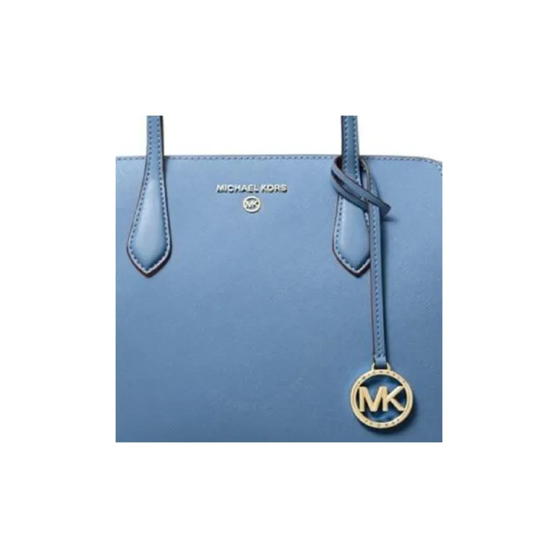 MICHAEL KORS MARILYN Leather Tote Bag Shopping Bag Handbag Shoulder Bag Medium Size Women's Blue-2