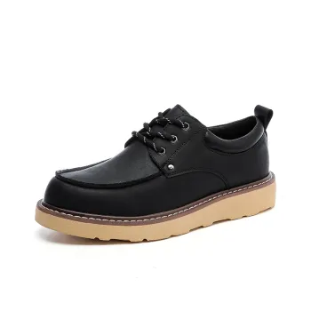 JASONSTAR Men's Casual Shoes Men Low Top Black/Brown