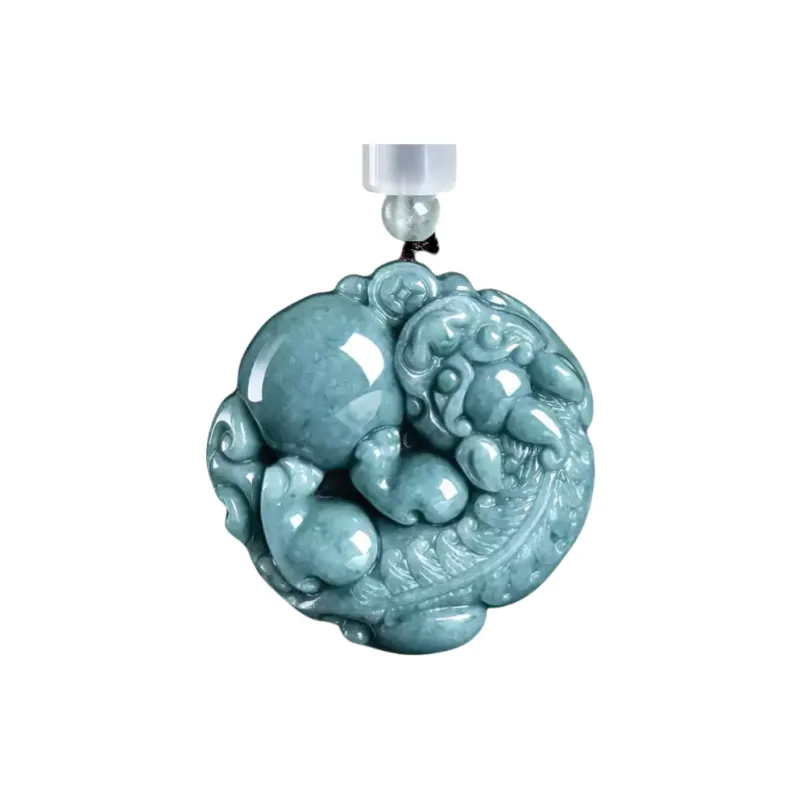 MY WORLD BEGINS AND ENDS WITH YOU Bean Type Jadeite Necklaces Unisex-0