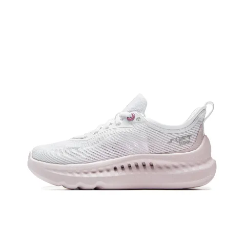 LiNing Cushioning Breathable Wear Resistant Low Top Casual Shoes Women's White Pink
