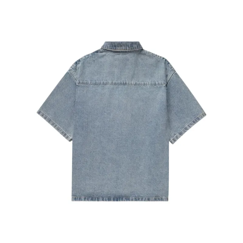 PURPLE BRAND Short sleeve Denim Shirt Jacket-1