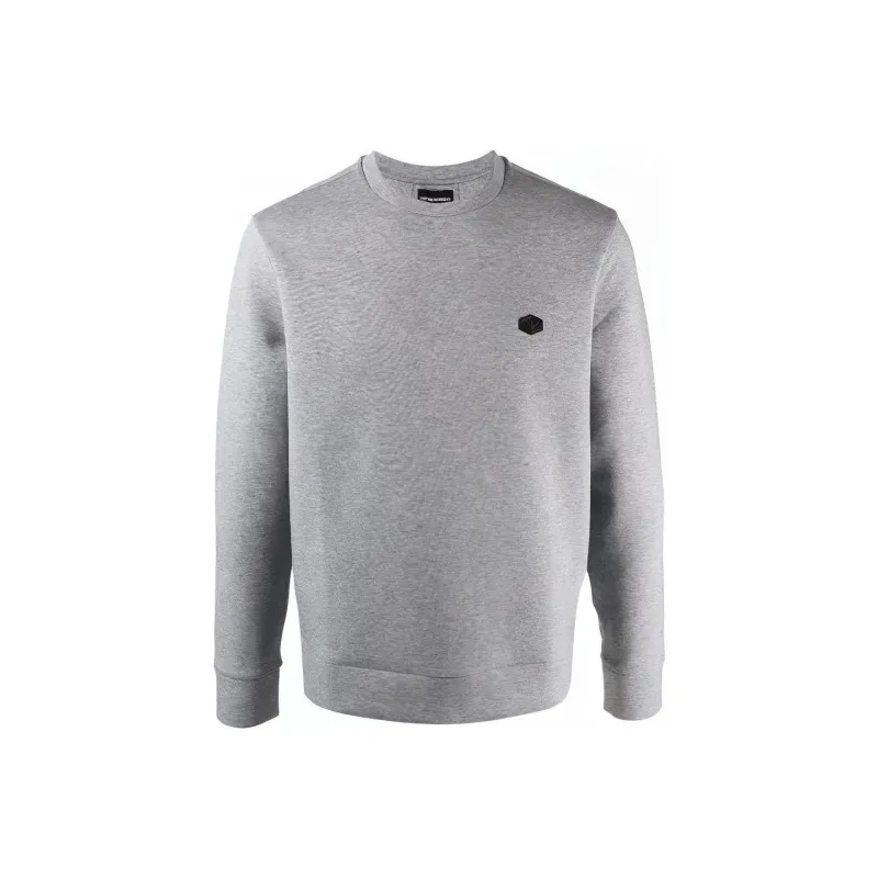 EMPORIO ARMANI Logo patch Crew Neck Sweatshirt-0
