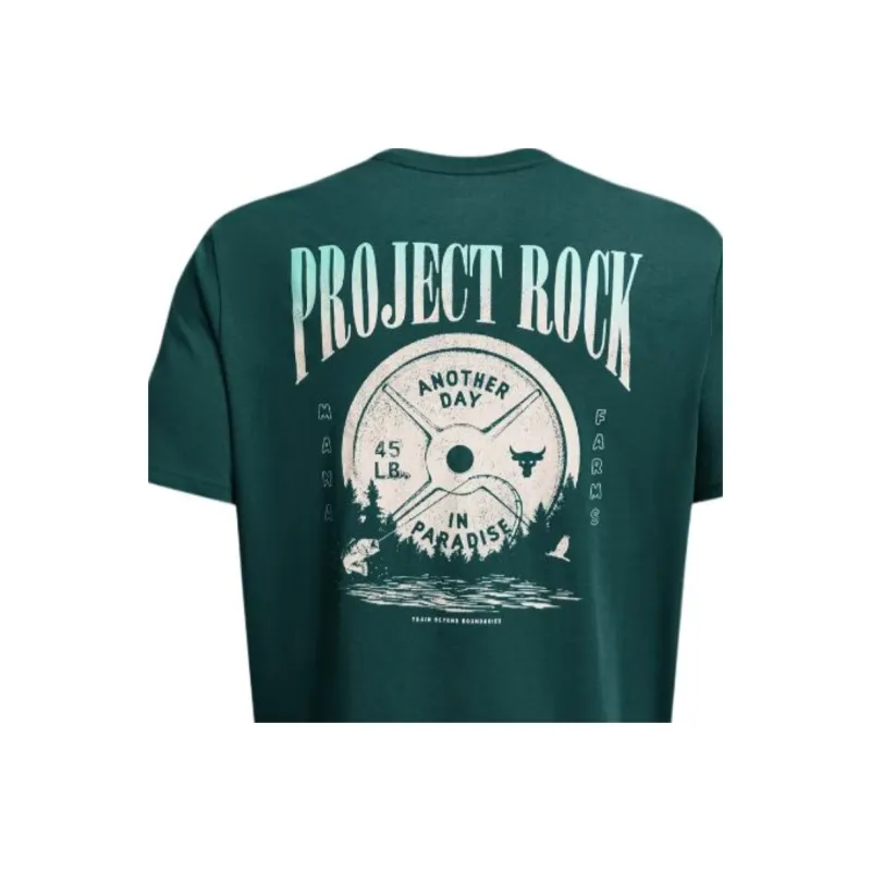 Under Armour Project Project Rock T Shirt Men's Moss Green-4