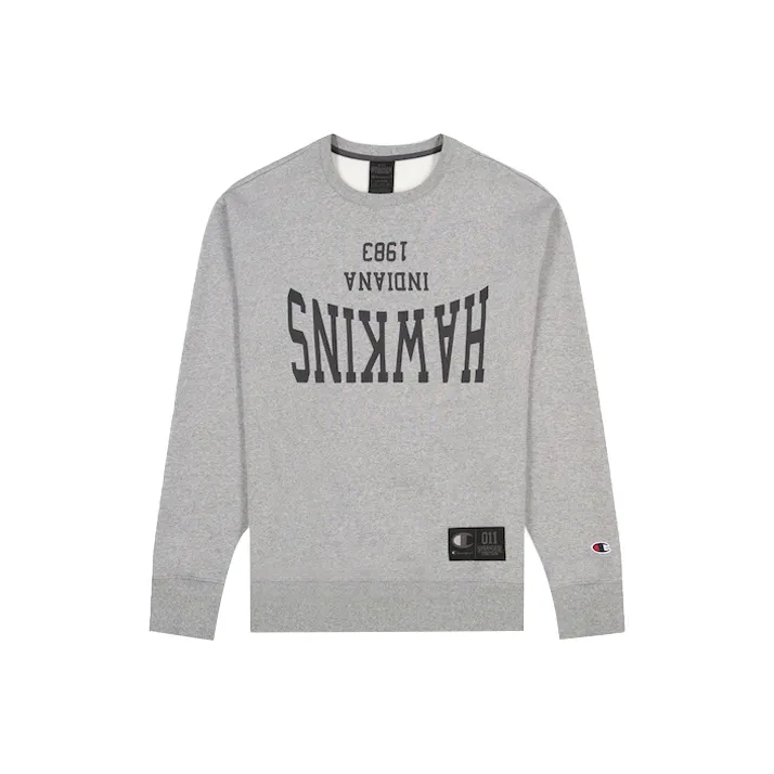 Champion X Stranger Things Sweatshirts Unisex Gray-0