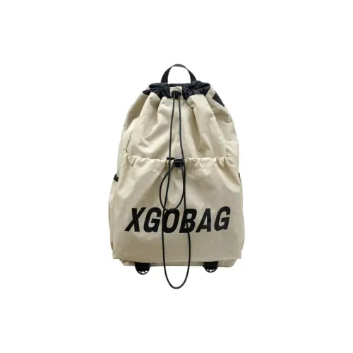 SEVENMOONS Nylon Backpack Large Size Unisex Ecru/Black/Gray/Khaki