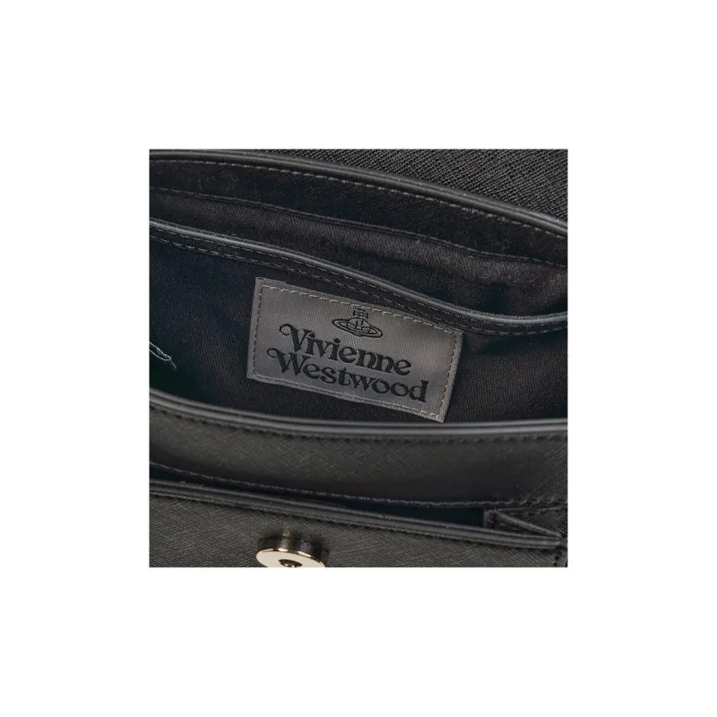 Vivienne Westwood Leather One Shoulder Handbag Women's Black-7