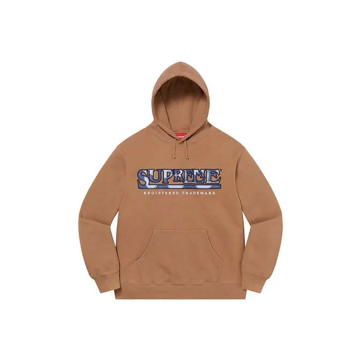 Supreme Denim Logo Hooded Sweatshirt-8
