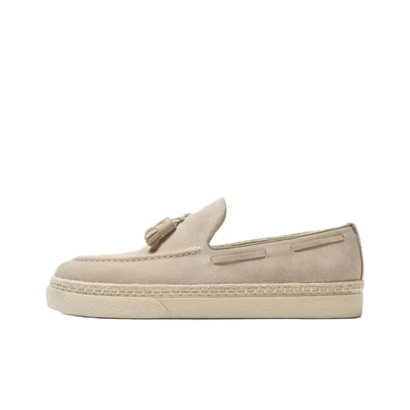 ZARA Boat Shoes Men's Beige Yellow-0