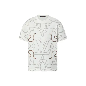LOUIS VUITTON Embroidered Cotton T Shirt