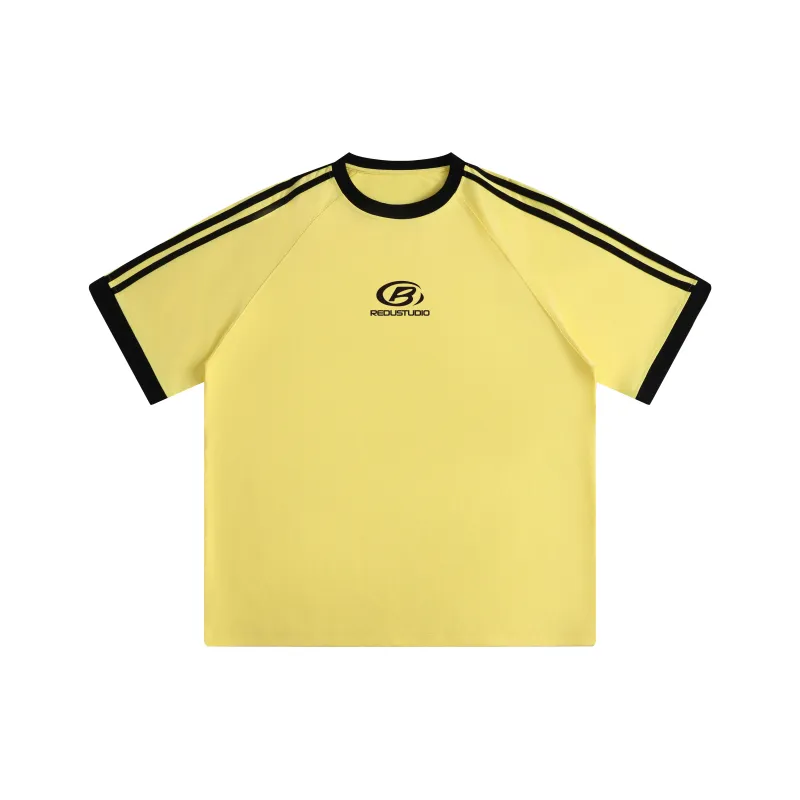 REDU T-Shirt Unisex White & Black Stripes-8