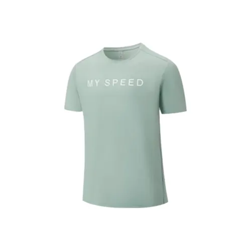 XTEP T Shirt Men's Gray Wave Green