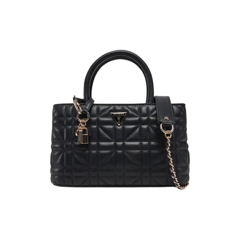 GUESS Faux Leather Shoulder Bag Crossbody Bag Handbag Small Size Women's Black-0