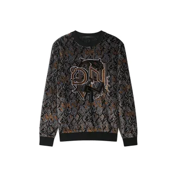 DAVID NAMAN Sweatshirts Men Leopard Print