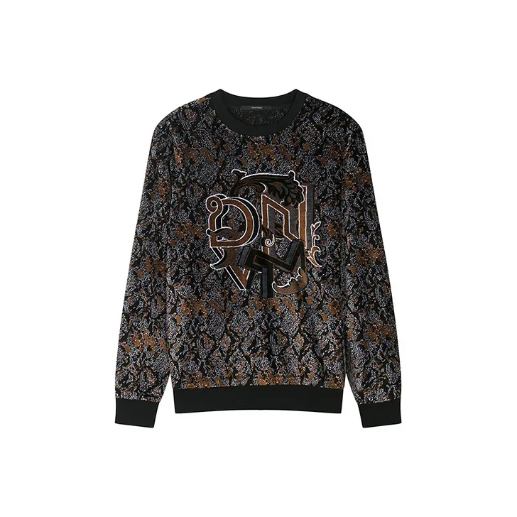 DAVID NAMAN Sweatshirts Men Leopard Print-0