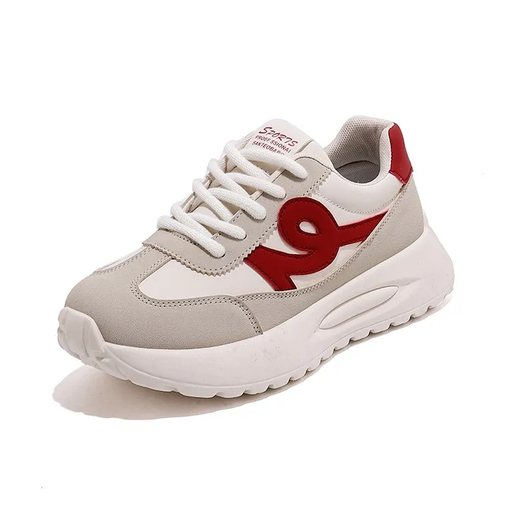 Lin's Travels Slip Resistant And Abrasion Resistant Coverage Low Top Chunky Sneakers Women's-3